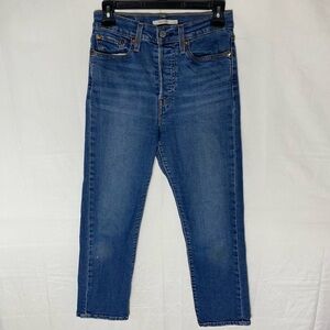 Levi's Med Wash High Rise Wedgie Straight Leg Jeans 27
